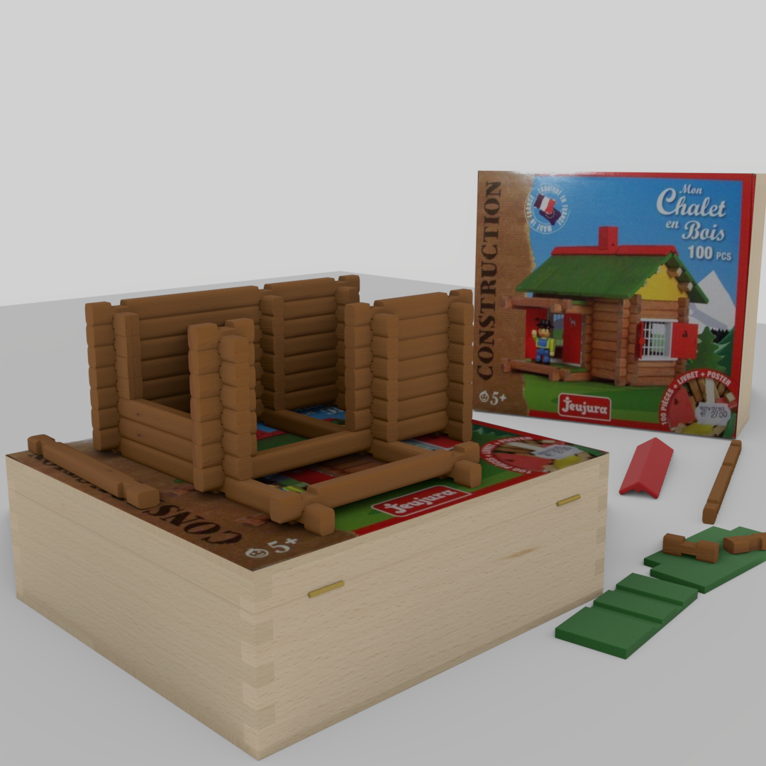 Wooden building game Swiss chalet preview image 3